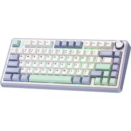 Клавіатура Aula F75 Gasket Greywood V3 switch Hot-Swap PBT Wireless/Bluetooth/USB White (6948391208640) - мініатюра 2