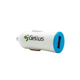 Автомобільний зарядний пристрій USB Gelius Gold Edition 1.2 A White/Blue