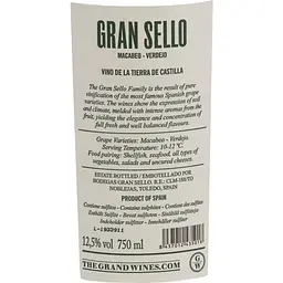 Вино Gran Sello Macabeo Verdejo біле сухе 0.75 л - мініатюра 2