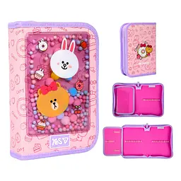 Пенал шкільний Yes одинарний з клапаном Line Friends Always Together HP-03