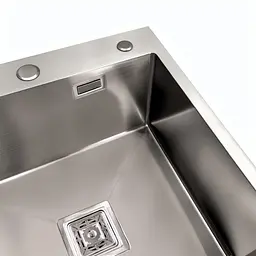 Кухонна мийка Platinum Handmade HSBB PVD з нержавіючої сталі 3.0 мм квадратна 50x50x22 см сіра - мініатюра 5