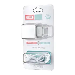 Мережевий зарядний пристрій XO L65EU 2.4A two USB charger for lightning ( NB103 ) Білий - мініатюра 2