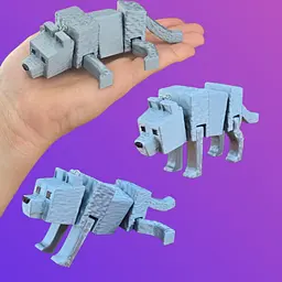 3D Іграшка Герой Майнкрафт Вовк, 15 см, рухливий - мініатюра 2