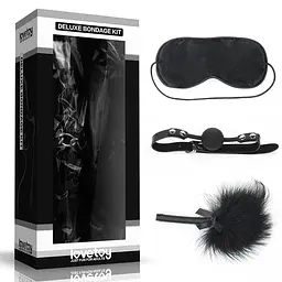 Набір аксесуарів БДСМ LoveToy Deluxe Bondage Kit, чорний - мініатюра 5