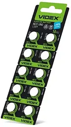 Батарейки AG12/LR43, Videx Excellent!, 10 шт, Blister LR43 Videx