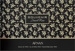 Набір Afnan Perfumes Souvenir Desert Rose (edp/100ml + sh/gel/100ml + b/lot/100ml) - мініатюра 2