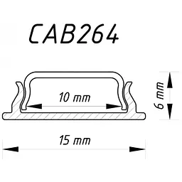 Профіль для світлодіодної стрічки Feron CAB264 срібло (10361) - мініатюра 2