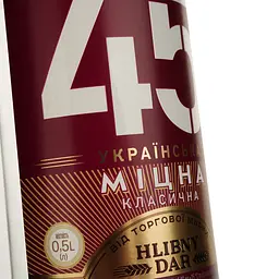Горілка Хлібний Дар Українська Класична міцна 45% 0.5 л - мініатюра 3