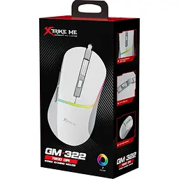 Миша XTRIKE ME GW-322WH USB White [149352] - мініатюра 3