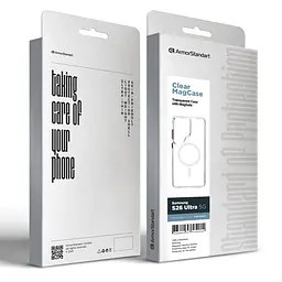 Чехол Samsung Galaxy S26 Ultra 5G, Clear MagCase, прозрачный, противоударный, магнитный, панель-накладка с поддержкой MagSafe, поддержка беспроводной зарядки магсейф, защита всего корпуса, TPU+PC, ArmorStandart (ARM88865) - мініатюра 3