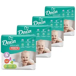 Набор трусиков-подгузников Dada Extra Soft 4 Maxi (9 – 15 кг) 128 шт. (4 уп. х 32 шт.)