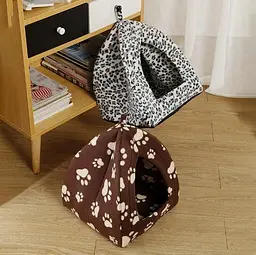 Будиночок для домашніх тварин pet hut white, Будиночок лежанка для маленького собаки, Затишний будиночок для кота - мініатюра 6