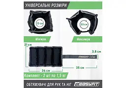 Обтяжувачі EasyFit 2 х 1,5 кг для ніг та рук (EF-WHT-1.5) - мініатюра 6