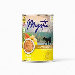 Повнораціонний вологий корм Mystic для дорослих собак  Паштет з Куркою та гарніром 400г.
