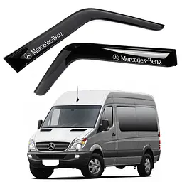 Дефлектори вікон ветровики Mercedes Sprinter (906) 2006-2015 2006-2015 По Двері Скотч 3M Voron Glass