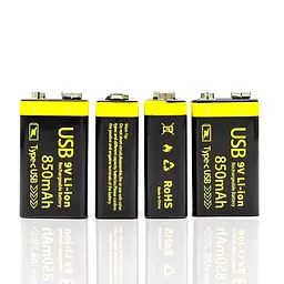 Акумулятор Крона 850mAh 9v USB (Чорний) - мініатюра 5