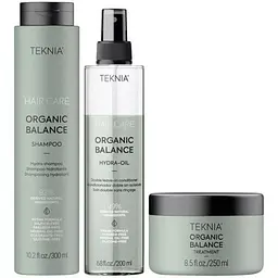 Подарочный набор для ухода за волосами Lakme Teknia Organic Balance: шампунь 300 мл + маска 250 мл + масло 200 мл