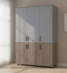 Шафа для одягу Doros Торн Кремона Канноло/Сірий 3 ДСП (полиці) 135х51.6х200 (44900504) - мініатюра 5