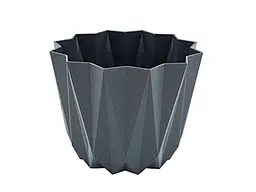 Горщик для квітів ELIF PLASTIK 1,5 л PRIZMA 15 × 11,5 см антрацит