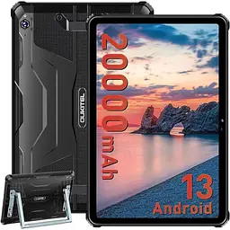 Планшет Oukitel RT6 10.1" FHD+ 8GB/256GB / MT8788 / 20000mAh / 16+16Мп / IP69K /NFC/ LTE Black - мініатюра 2