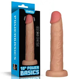 Реалістичний вібратор Vibrating Power Basics Cock 10" тілесний