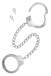 Металеві поножі Fetish Tentation Adjustable metal ankle cuffs - мініатюра 2