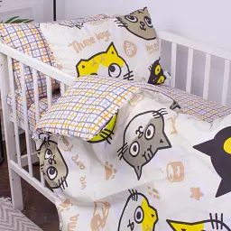 Простирадло MirSon Бязь 18-0007 Cool Cat 150х220 см (2200010282986) - мініатюра 4