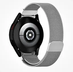 Ремінець із спеціальним конектором BeWatch Samsung Galaxy Watch 4 Milanese loop Сріблястий (1010206) - мініатюра 3