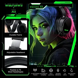 Бездротова ігрова гарнітура WolfLawS для Xbox Series X|S, Xbox One, PS5, ПК, Mac, Nintendo Switch - мініатюра 3