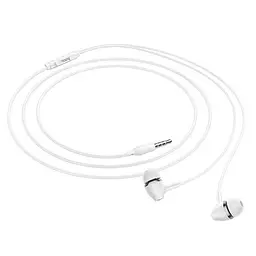 Дротові навушники Hoco M76 Maya universal earphones with mic, 3.5mm, 1.2m, white - мініатюра 2