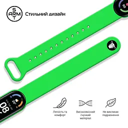 Ремінець ArmorStandart This is the Way для Xiaomi Mi Band 7/6/5 BY Green (ARM59257) - мініатюра 3