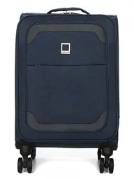 Валіза Малий (S) тканинний Ручна поклажа Airtex Worldline Tirana 608 на 4 колесах 55x35x20см 30л Синій - мініатюра 3