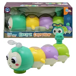 Музыкальная игрушка 3225 "Гусеница", ездит, магнитные части, музыка, свет, в коробке (6903317586073)