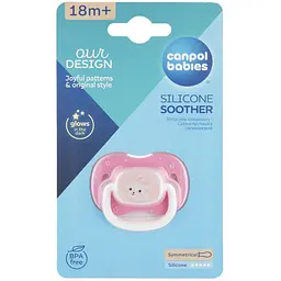 Пустушка силіконова симетрична Canpol babies Bunny & Company Кролик 6-18 міс. рожевий (23/269_pin) - мініатюра 3