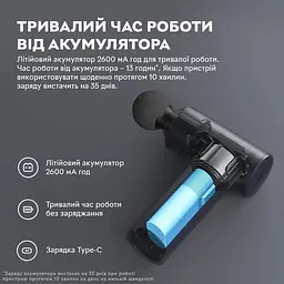 Масажер перкусійний MiJia Massage Gun Mini Black - мініатюра 13