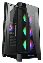 Корпус Cougar Duoface Pro RGB Black, без БЖ, ATX / Micro ATX / Mini ITX, USB 3.0 x2, USB 2.0 x1, Type-C Gen 2, RGB підсвічування, 4x120 ARGB, загартоване скло, 240x496x465 мм - мініатюра 3
