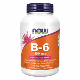 Вітамін B6 100 мг Now Foods (B-6) - 250 веганських капсул