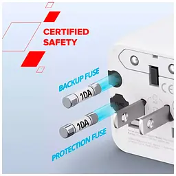 Перехідник Canyon Travel Adapter OnTour One EU/UK/US/AUS White (CNS-TA1005W) - мініатюра 7