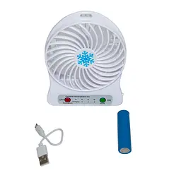 Маленький настільний вентилятор на стіл Portable fan білий, usb вентилятор | вентилятор micro usb (ST) - мініатюра 2