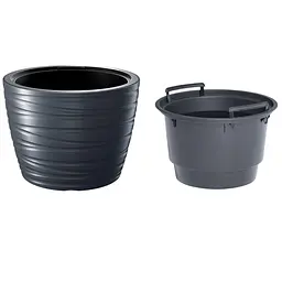 Горщик для квітів Prosperplast Maze з вкладишем 475х349 мм антрацит (88833-433) - мініатюра 2