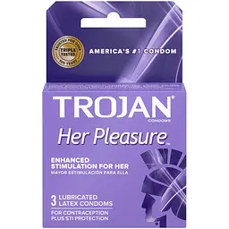 Упаковка 3 шт Trojan Her Pleasure Sensation