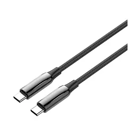 Дата кабель USB-C to USB-C 2.0m (PVC+Aluminum Alloy) (PD Fast Charging 240W) 5А black ColorWay (CW-CBPDCC070-BK) - мініатюра 2