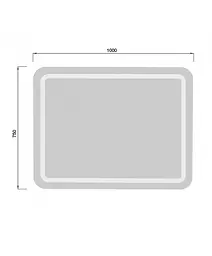 Дзеркало Мойдодир Палермо 100x75/75x100 з LED-підсвіткою - мініатюра 4