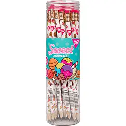 Олівець чорнографітний Yes Sweet Cream круглий з гумкою 36 шт. (280677) - мініатюра 2