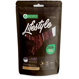 Ласощі для собак, сушений ягня, полоски, Nature's Protection Lifestyle Snack For Dogs Lamb Sticks 75г