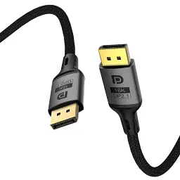 Кабель DisplayPort (M) - DisplayPort (M), 3 м, Black, ColorWay, V 2.1, 16 K / 60 Гц (CW-CBDP 092-BK) - мініатюра 2