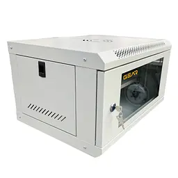 Шафа настінна GEAR 6U 19" 600x450x350 мм, + полка 19", grey (GWMSN-6U-600-450G) - мініатюра 3