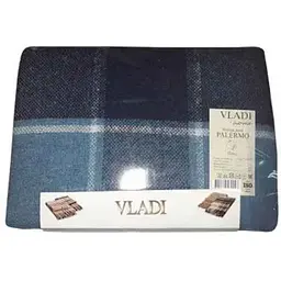 Плед VLADI 140*200 "Palermo" /SOFA білий-сір.блак-т.син