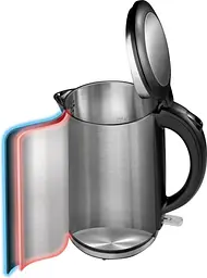 Gorenje Електрочайник, 1,5л, підвійні стінки, Strix контроль, нерж. - мініатюра 6
