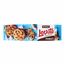 Упаковка печива Roshen Lovita Classic Cookies арахіс 150 г х 16 шт